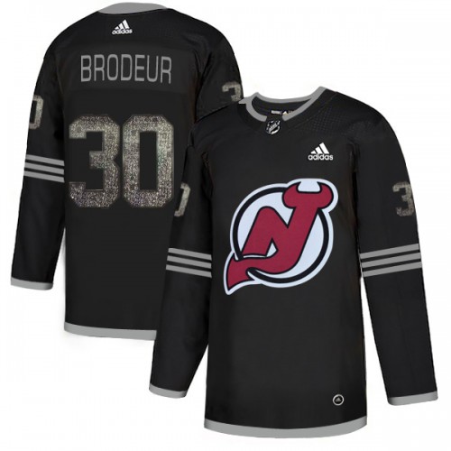 Adidas New Jersey Devils #30 Martin Brodeur Black Authentic Classic Stitched Jersey Men's