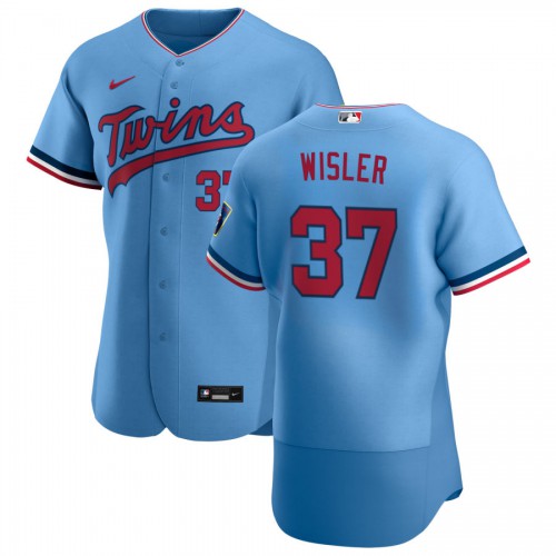 Minnesota Minnesota Twins #37 Matt Wisler Men's Light Blue Alternate 2020 Authentic Team Jersey Men's