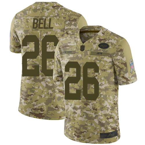 New York Jets #26 Le'Veon Bell Camo Men's Stitched Limited 2018 Salute To Service Jersey Men's