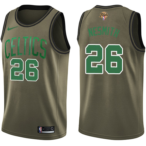Boston Celtics #26 Aaron Nesmith Green Salute to Service 2022 Finals Swingman Jersey Mens