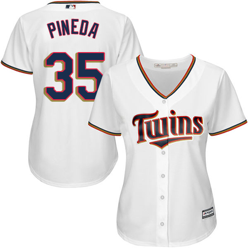 Minnesota Twins #35 Michael Pineda White Home Women's Stitched Jersey Womens