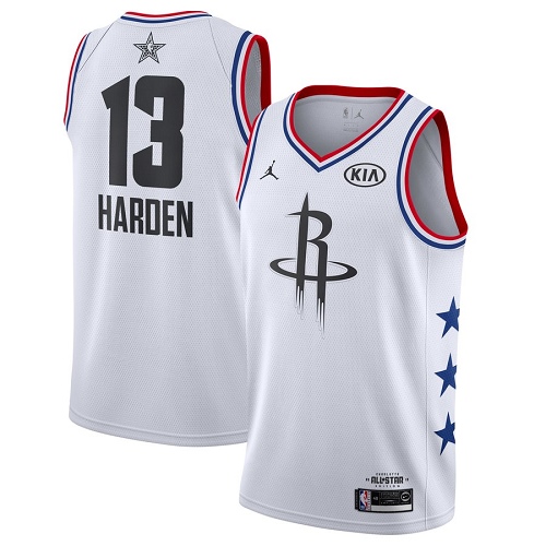 Houston Rockets #13 James Harden White Womens Jordan Swingman 2019 All-Star Game Jersey Womens
