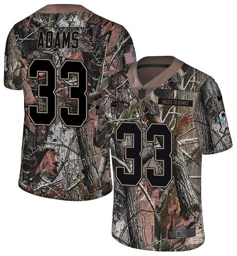 Seahawks #33 Jamal Adams Camo Youth Stitched Limited Rush Realtree Jersey