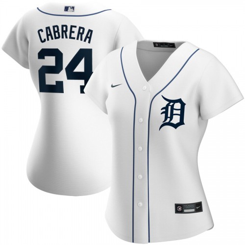 Detroit Detroit Tigers #24 Miguel Cabrera Women's Home 2020 Player Jersey White Womens