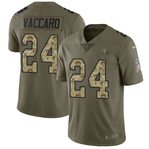 Tennessee Titans #24 Kenny Vaccaro Olive/Camo Men's Stitched Limited 2017 Salute To Service Jersey Men's