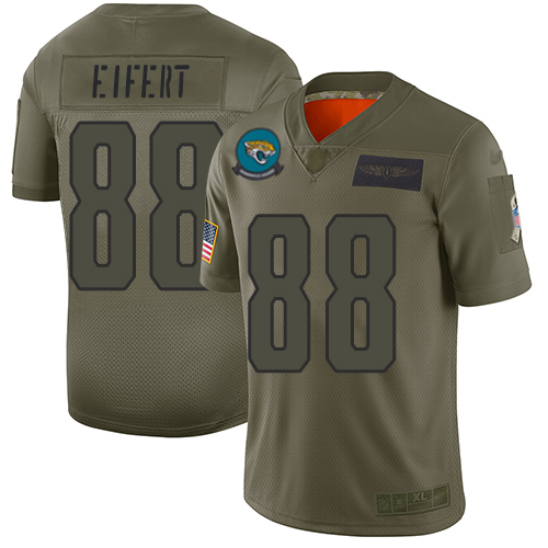 Jacksonville Jaguars #88 Tyler Eifert Camo Men's Stitched Limited 2019 Salute To Service Jersey Men's