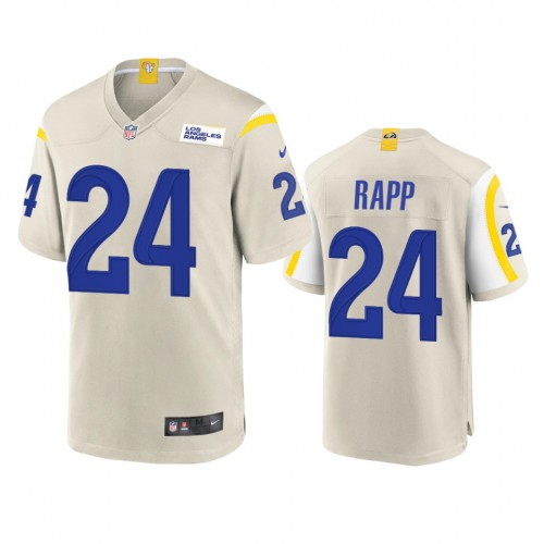 Los Angeles Los Angeles Rams #24 Taylor Rapp Men's Game Jersey - Bone Men's