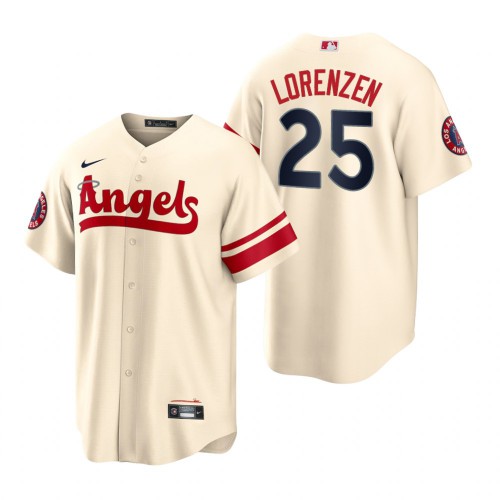 Los Angeles Los Angeles Angels #25 Michael Lorenzen Cream Men's 2022 City Connect Game Jersey Men's