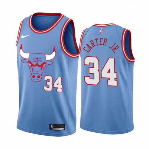 Chicago Bulls #34 Wendell Carter Jr. Mens Unveil 2019-20 City Edition Swingman Jersey Blue Mens