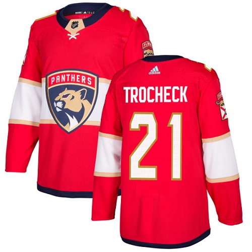 Adidas Florida Panthers #21 Vincent Trocheck Red Home Authentic Stitched Youth Jersey Youth