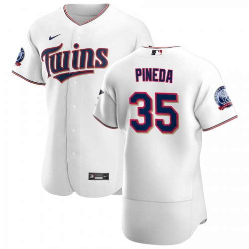 Minnesota Minnesota Twins #35 Michael Pineda Men's White Home 2020 60th Season Authentic Team Jersey Men's