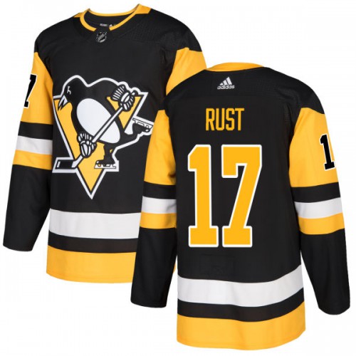 Adidas Pittsburgh Penguins #17 Bryan Rust Black Home Authentic Stitched Jersey Men's