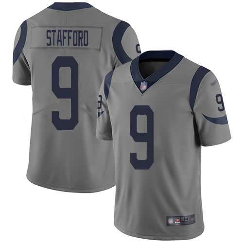 Los Angeles Rams #9 Matthew Stafford Gray Men's Stitched Limited Inverted Legend Jersey