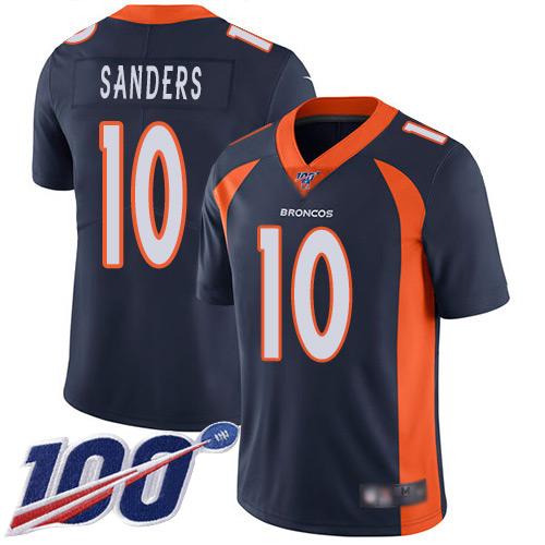 Denver Broncos #10 Emmanuel Sanders Navy Blue Alternate Men's Stitched 100th Season Vapor Limited Jersey Men's