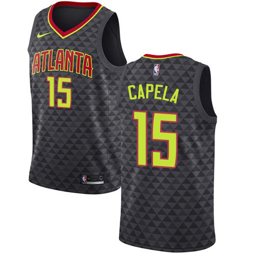 Atlanta Hawks #15 Clint Capela Black Womens Swingman Icon Edition Jersey Womens