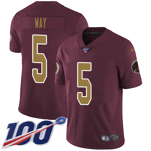 Washington Commanders #5 Tress Way Burgundy Alternate Youth Stitched 100th Season Vapor Untouchable Limited Jersey Youth
