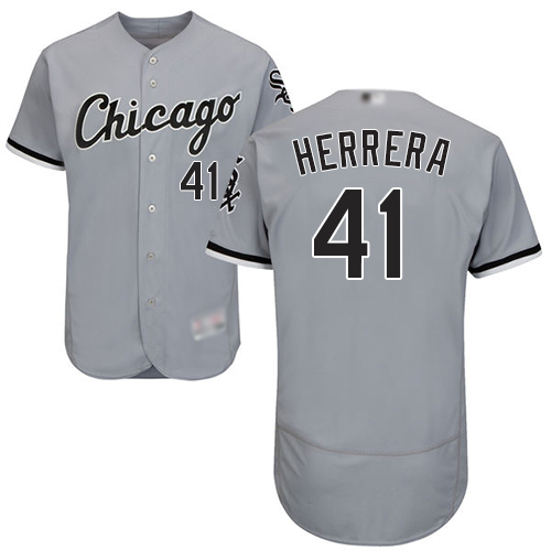 Chicago White Sox #41 Kelvin Herrera Grey Flexbase Authentic Collection Stitched Jersey Men's