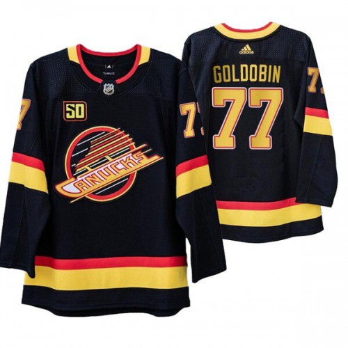 Vancouver Vancouver Canucks #77 Nikolay Goldobin 50th Anniversary Skate 2019-20 Jersey Men's