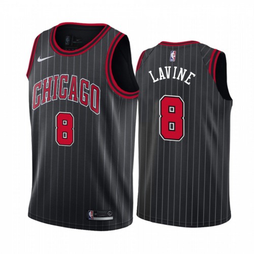Chicago Bulls #8 Zach Lavine Black 2019-20 Statement Edition Jersey Mens