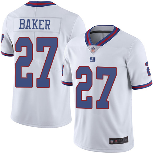 New York Giants #27 Deandre Baker White Youth Stitched Limited Rush Jersey Youth