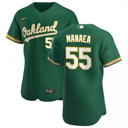 Oakland Oakland Athletics #55 Sean Manaea Men's Kelly Green Alternate 2020 Authentic Player Jersey Men's