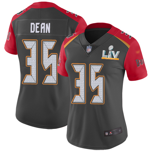 Tampa Bay Buccaneers #35 Jamel Dean Gray Women's Super Bowl LV Bound Stitched Limited Inverted Legend Jersey Womens