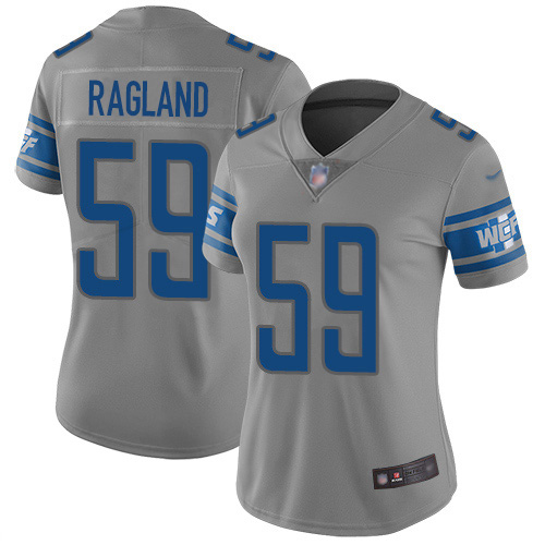 Detroit Lions #59 Reggie Ragland Gray Women's Stitched Limited Inverted Legend Jersey Womens
