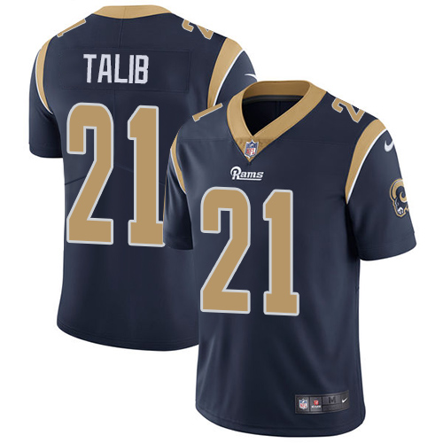Los Angeles Rams #21 Aqib Talib Navy Blue Team Color Men's Stitched Vapor Untouchable Limited Jersey Men's