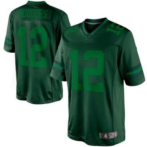 Packers #12 Aaron Rodgers Green Men's Stitched Drenched Limited Jersey