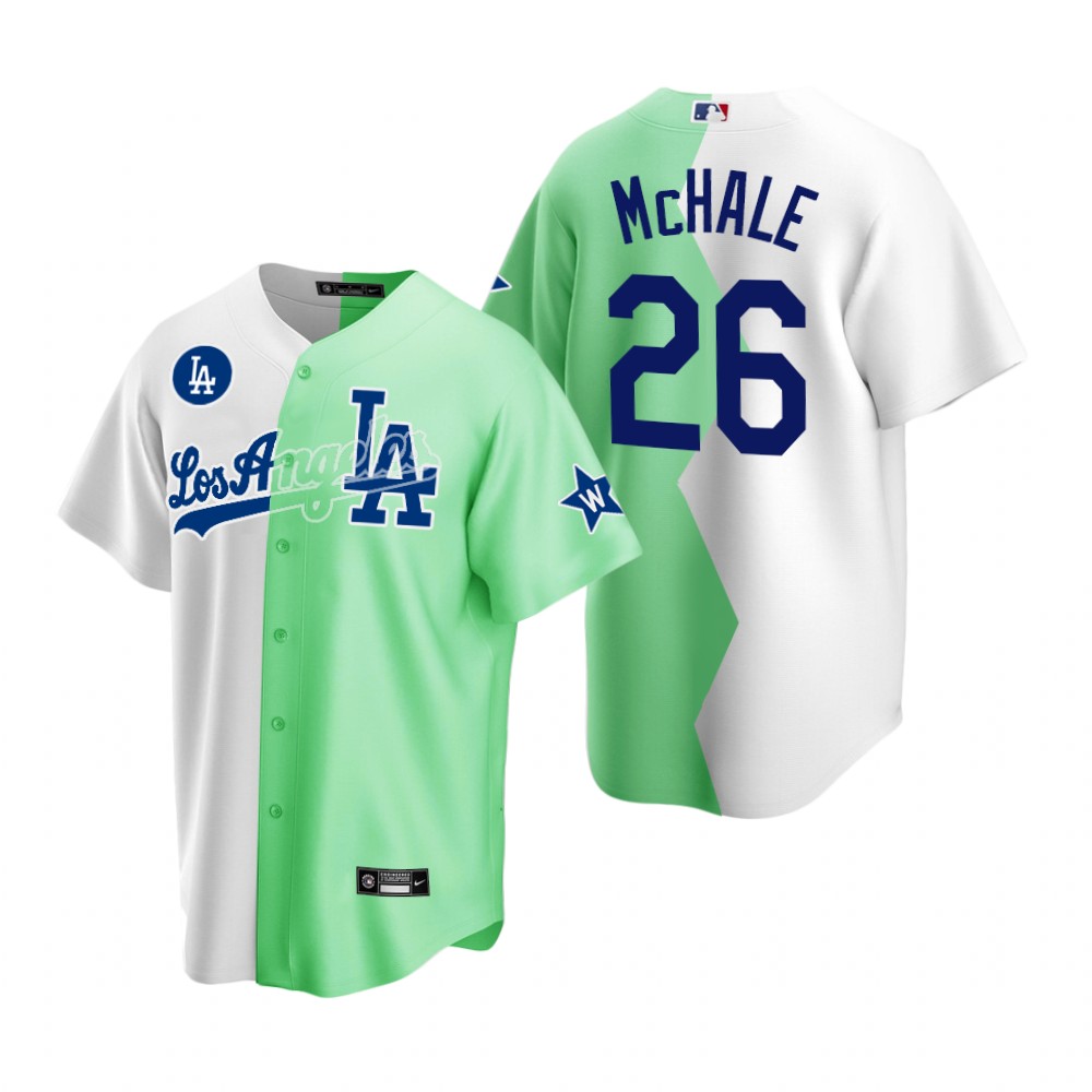 Los Angeles Dodgers #26 Joel McHale White Green Men's 2022 All-Star Celebrity Softball Game Jersey