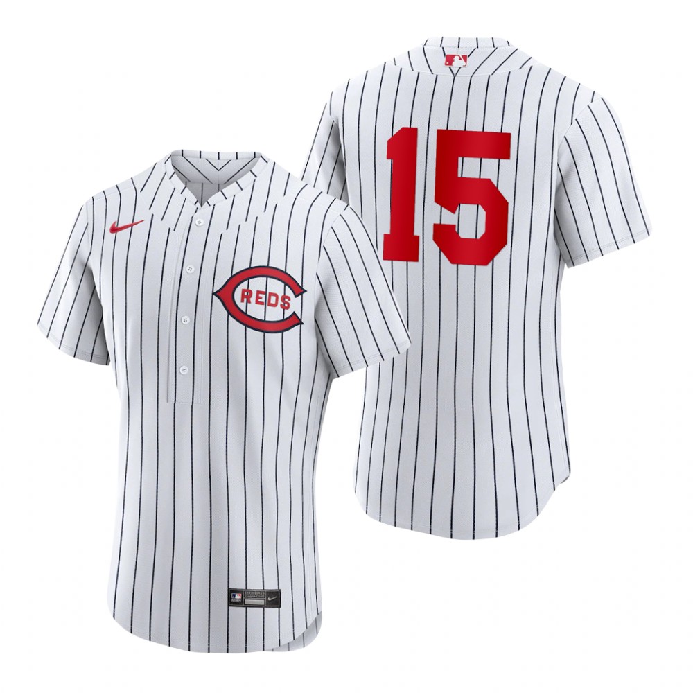 Cincinnati Reds #15 Nick Senzel Men's 2022 Field Of Dreams Authentic Jersey - White