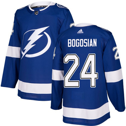 Adidas Tampa Bay Lightning #24 Zach Bogosian Blue Home Authentic Youth Stitched Jersey Youth