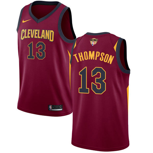 Cleveland Cavaliers #13 Tristan Thompson Red The Finals Patch Swingman Icon Edition Jersey Mens