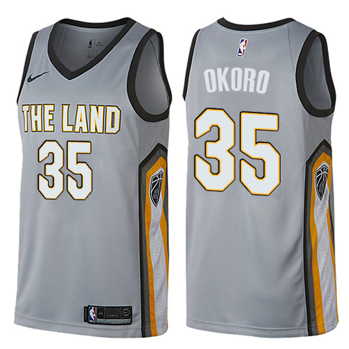 Cleveland Cavaliers #35 Isaac Okoro Gray Youth Swingman City Edition Jersey Youth