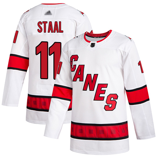 Adidas Carolina Hurricanes #11 Jordan Staal White Road Authentic Stitched Youth Jersey Youth