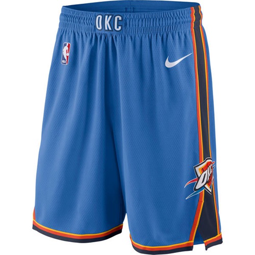 Mens Oklahoma City Oklahoma City Thunder Blue Icon Swingman Basketball Shorts Mens