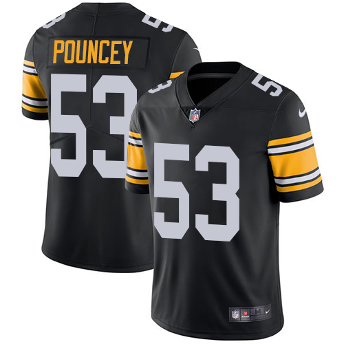 Pittsburgh Steelers #53 Maurkice Pouncey Black Alternate Youth Stitched Vapor Untouchable Limited Jersey Youth
