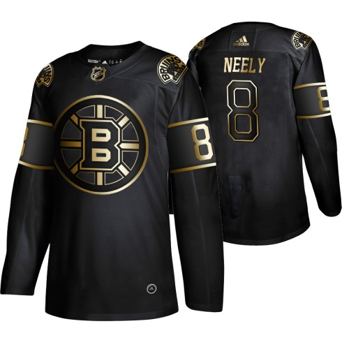 Adidas Boston Bruins #8 Cam Neely Men's 2019 Black Golden Edition Retired Player Authentic Stitched Jersey Men's