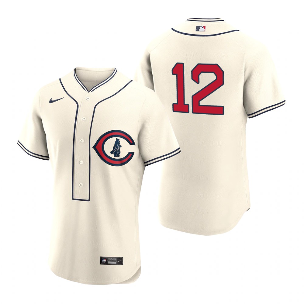 Chicago Cubs #12 Codi Heuer Men's 2022 Field Of Dreams Authentic Jersey - Cream
