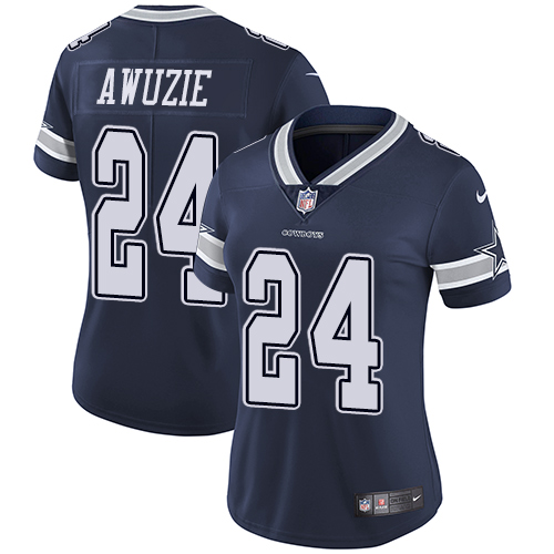 Dallas Cowboys #24 Chidobe Awuzie Navy Blue Team Color Women's Stitched Vapor Untouchable Limited Jersey Womens