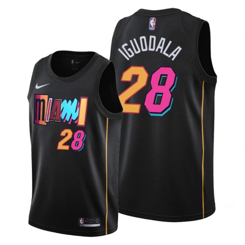 Miami Miami Heat #28 Andre Iguodala Mens 2021-22 City Edition Black Jersey Mens
