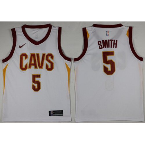 Cleveland Cavaliers #5 J.R. Smith White Association Edition Swingman Jersey Mens