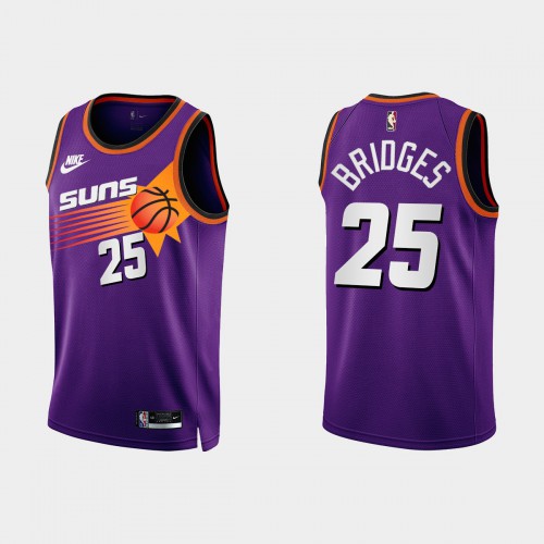 Phoenix Phoenix Suns #25 Mikal Bridges Purple Mens 2022-23 Classic Edition Jersey Mens