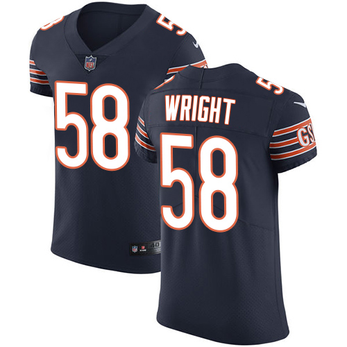Bears #58 Darnell Wright Navy Blue Team Color Men's Stitched Vapor Untouchable Elite Jersey
