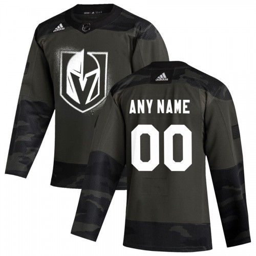 Vegas Golden Knights Adidas 2019 Veterans Day Authentic Custom Practice Jersey Camo