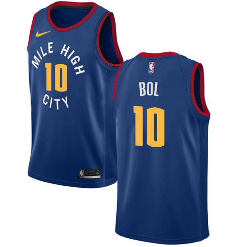 Denver Nuggets #10 Bol Bol Blue Youth Swingman Statement Edition Jersey Youth