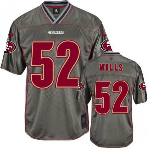 San Francisco 49ers #52 Patrick Willis Grey Youth Stitched Elite Vapor Jersey Youth