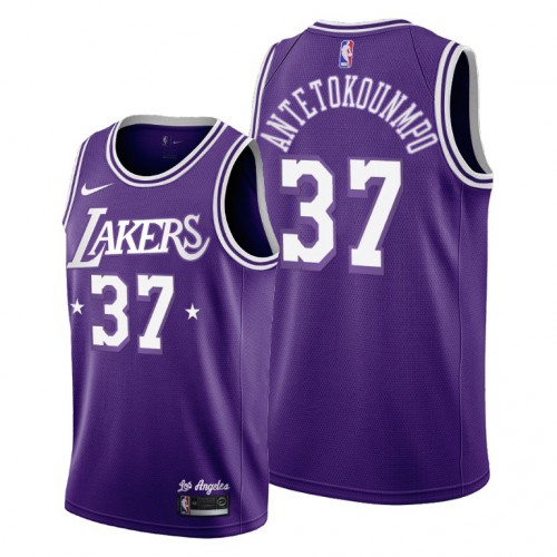 Los Angeles Los Angeles Lakers #37 Kostas Antetokounmpo Youth 2021-22 City Edition Purple Jersey Youth
