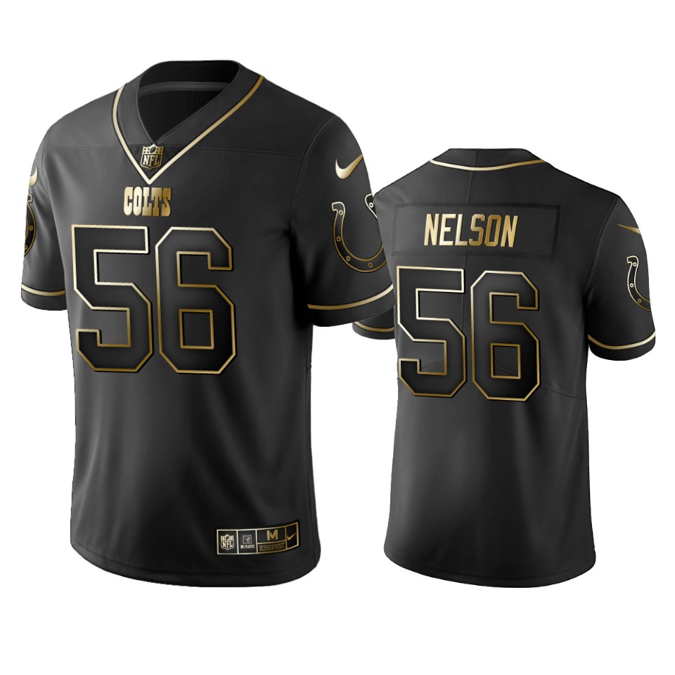 Colts #56 Quenton Nelson Men's Stitched Vapor Untouchable Limited Black Golden Jersey