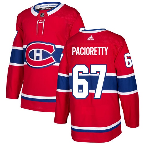Adidas Montreal Canadiens #67 Max Pacioretty Red Home Authentic Stitched Jersey Men's